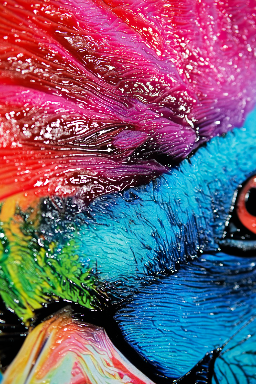 Eklektik Flamingo — Haptik 3D Kabartmalı Baskı