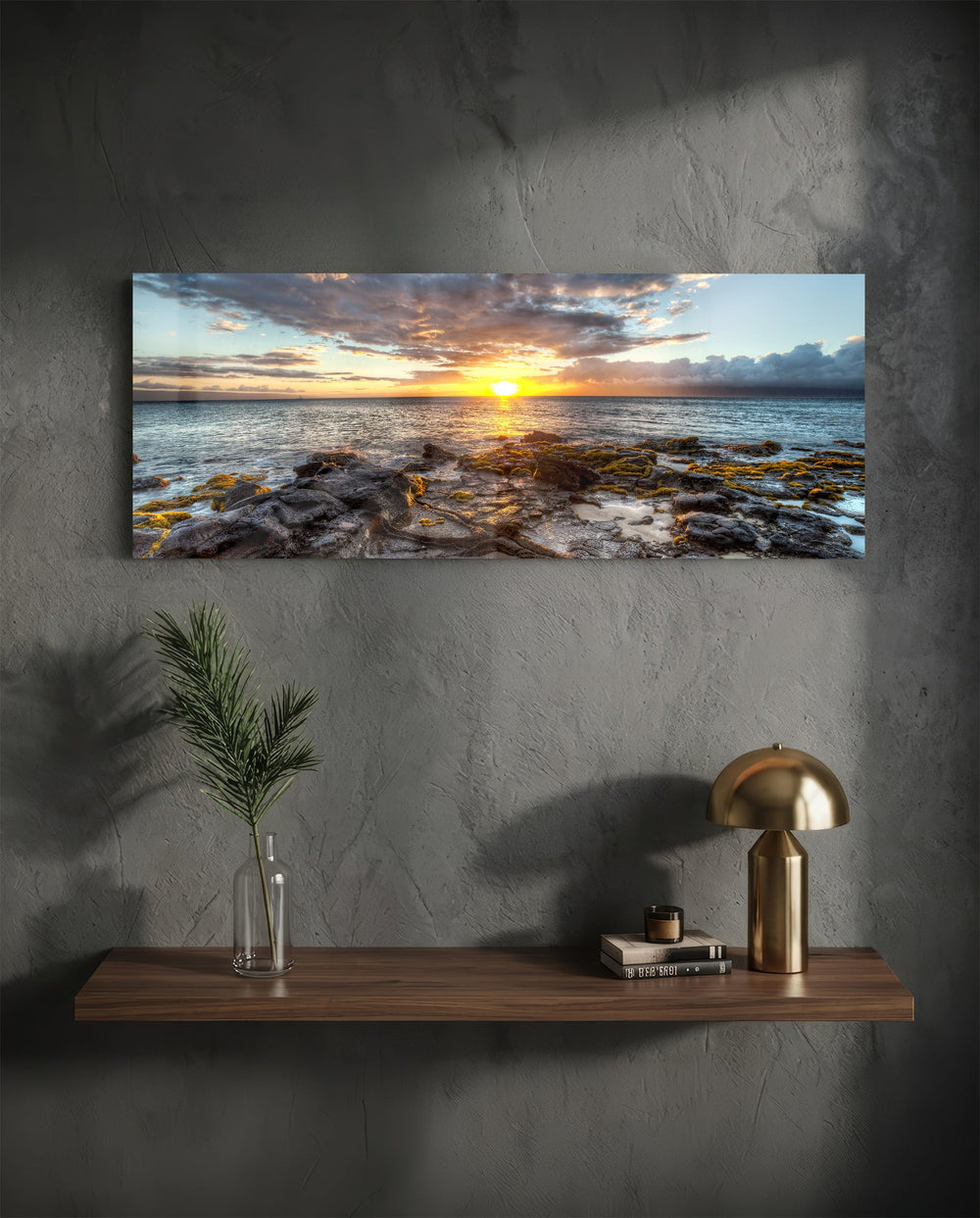 Sunset Glass Wall Art (36"x14") lifestyle preview D