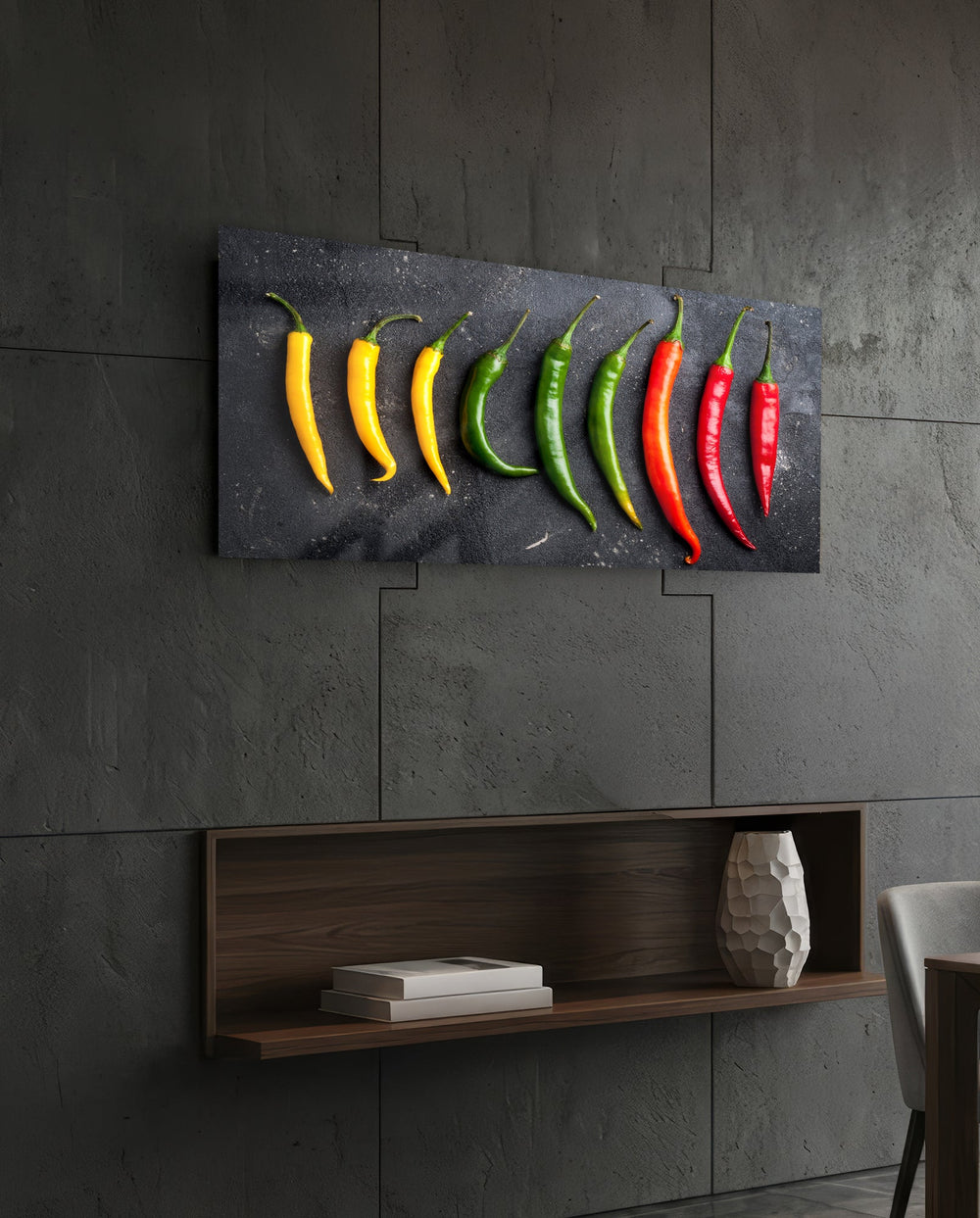 Pepper Glass Wall Art (36"x14") lifestyle preview B
