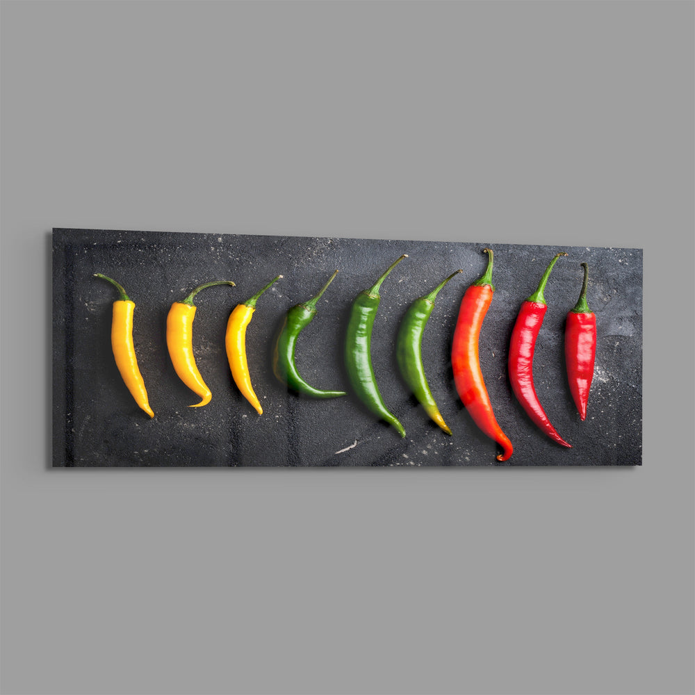 Pepper Glass Wall Art (36"x14") lifestyle preview E