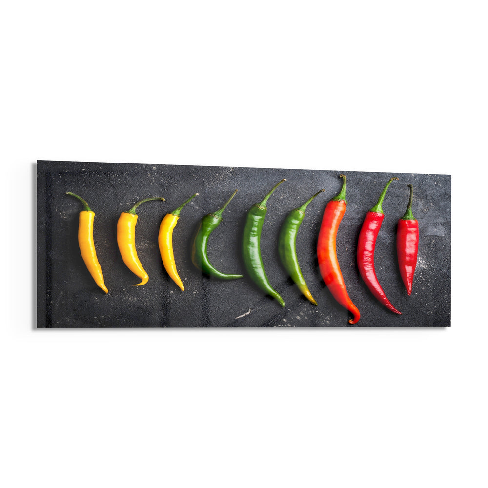 Pepper Glass Wall Art (36"x14") lifestyle preview F
