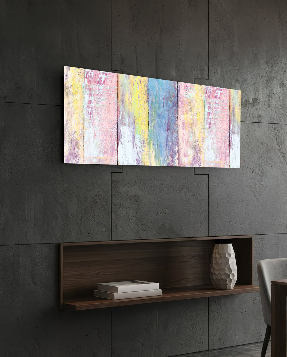 Painted Wood Glass Wall Art (36"x14") lifestyle preview B