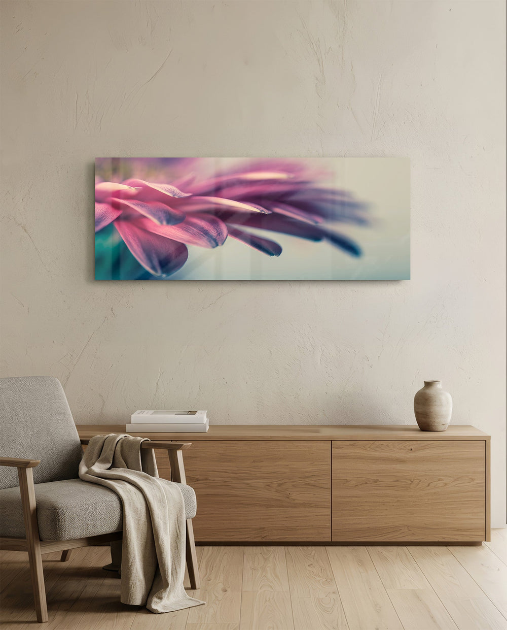 Macro Glass Wall Art (36"x14") lifestyle preview A