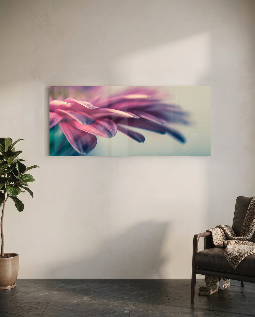 Macro Glass Wall Art (36"x14") lifestyle preview C