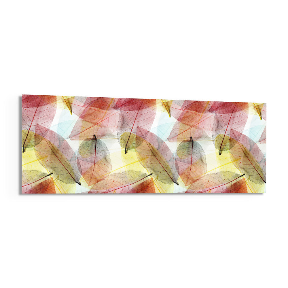 Colored Leaves Glass Wall Art (36"x14") lifestyle preview F