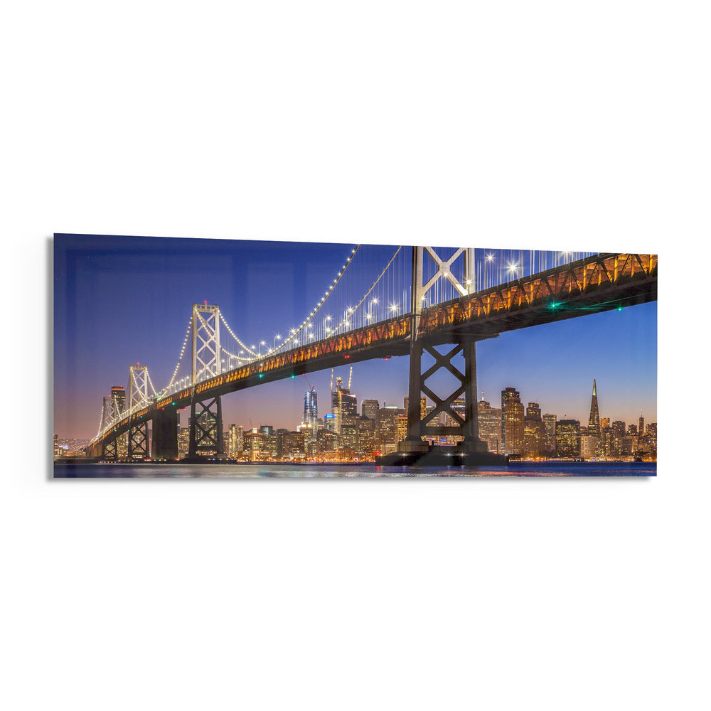 Bridge Glass Wall Art (36"x14") lifestyle preview F
