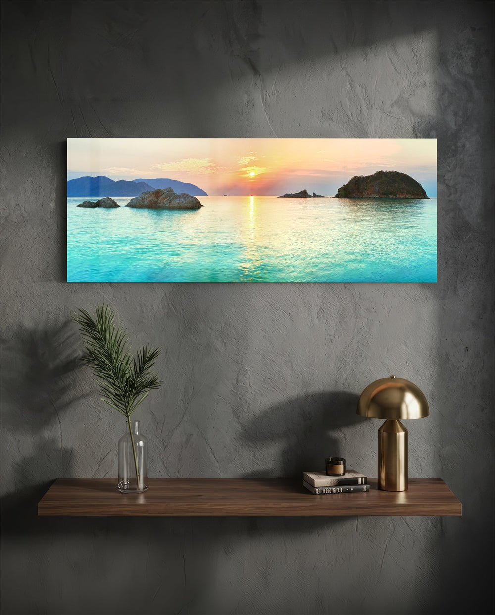 Turquoise Bay Islets Sea Glass Wall Art lifestyle preview D
