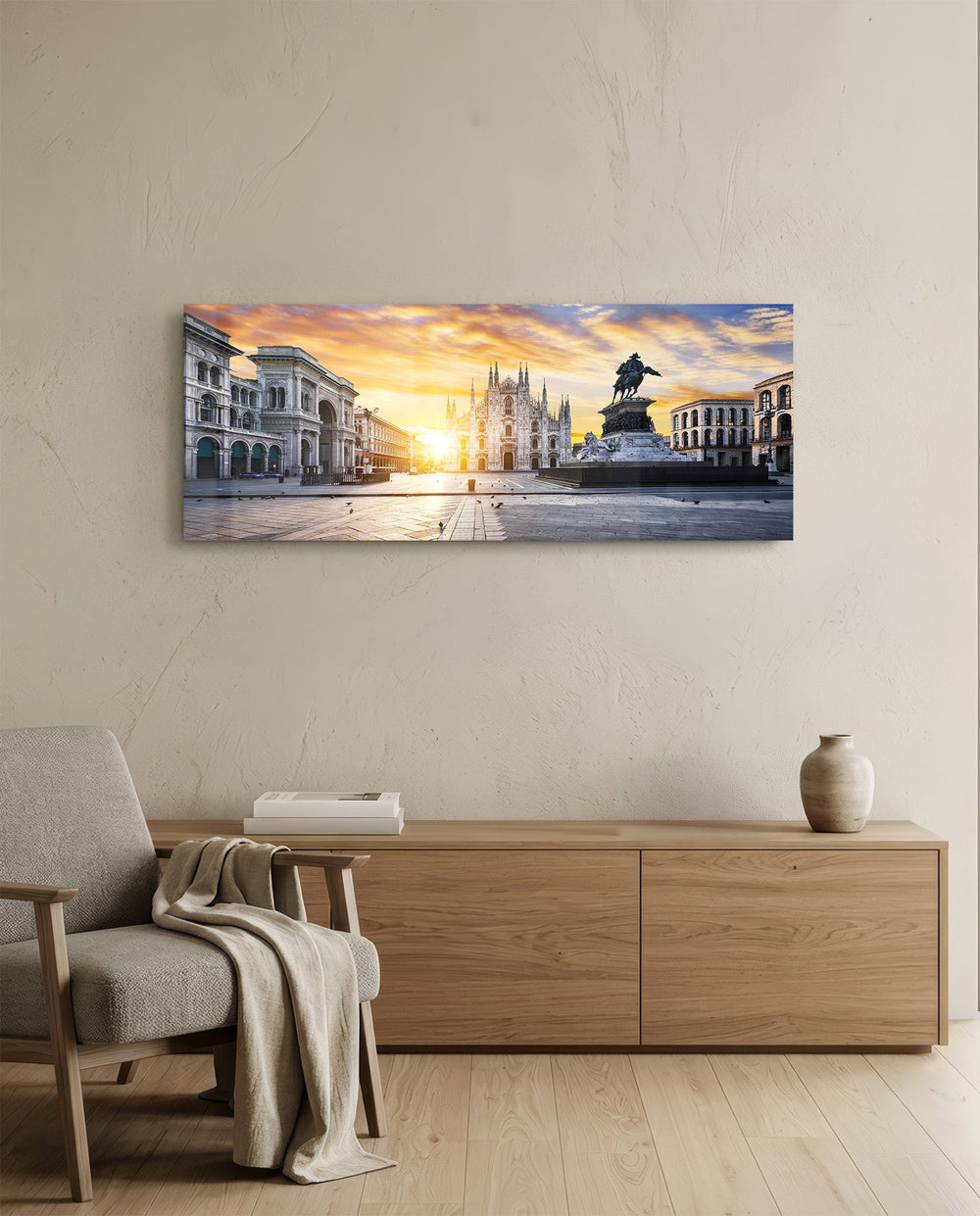Medieval Glass Wall Art (36"x14") lifestyle preview A