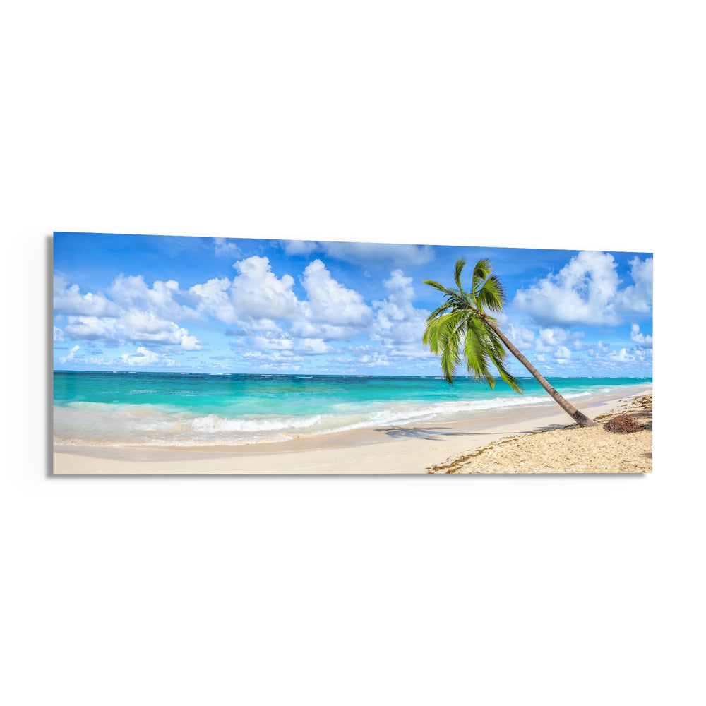 Palm Tree Glass Wall Art (36"x14") lifestyle preview F