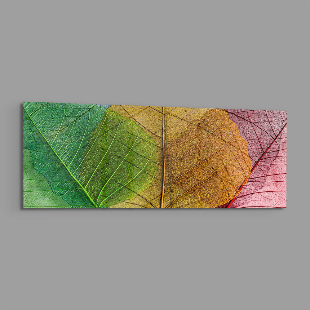 Leaves Glass Wall Art (36"x14") lifestyle preview E