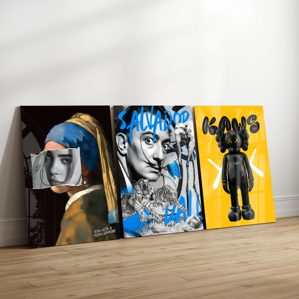 Contemporary Glass Wall Art Bundle.