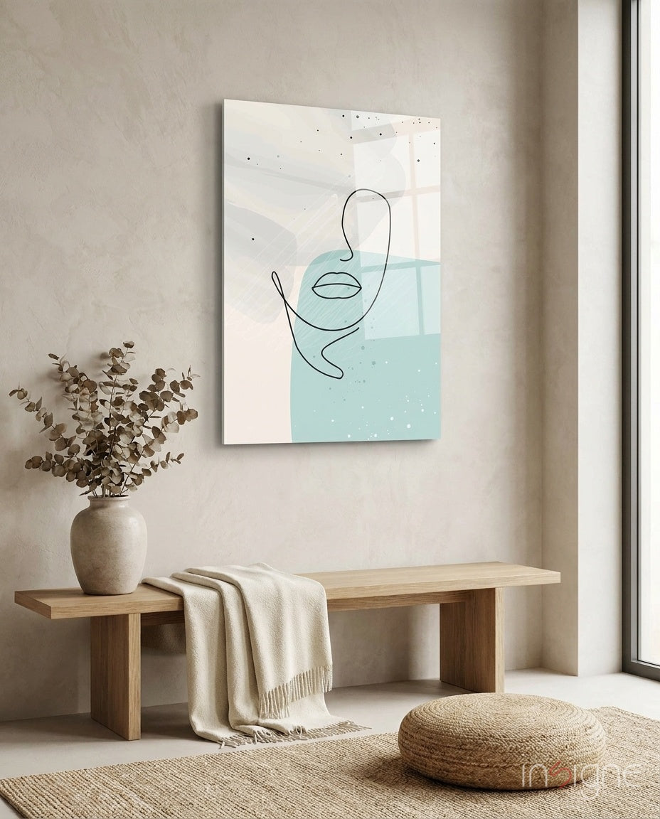 Scandi-line panel bringing calm drama to a contemporary entryway