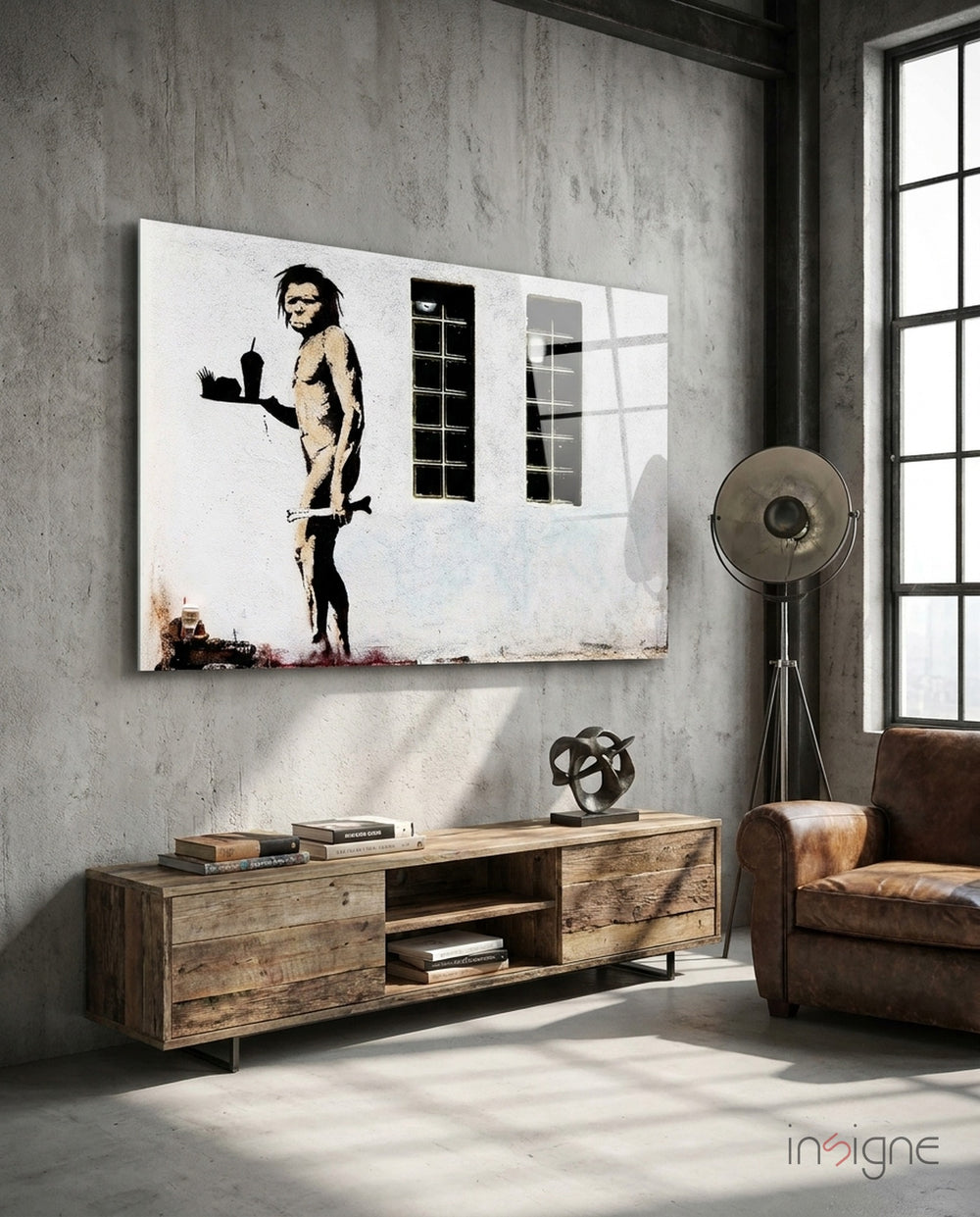 Neanderthal Glass Art - Lifestyle preview in a designer interior