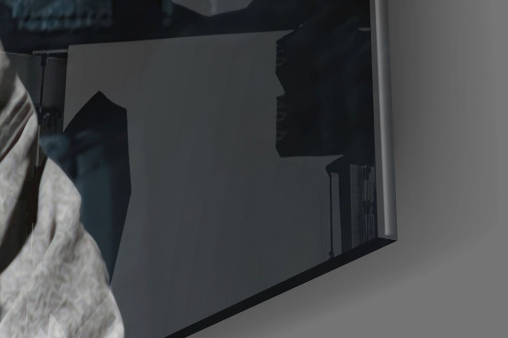 Old School Hip-Hop Portrait Glass Wall Art