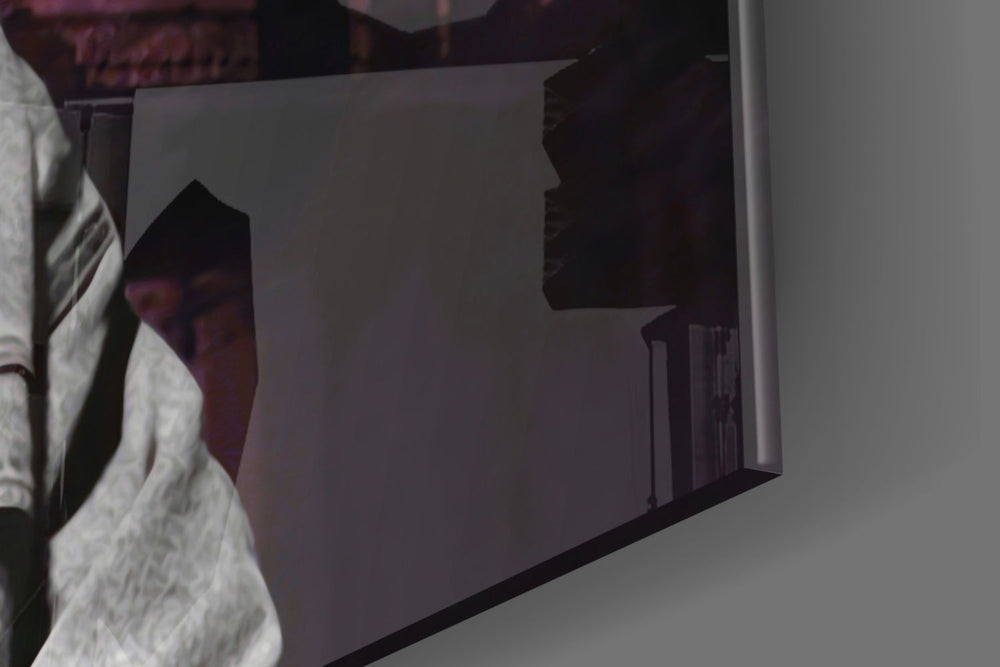 Old School Hip-Hop Portrait Glass Wall Art