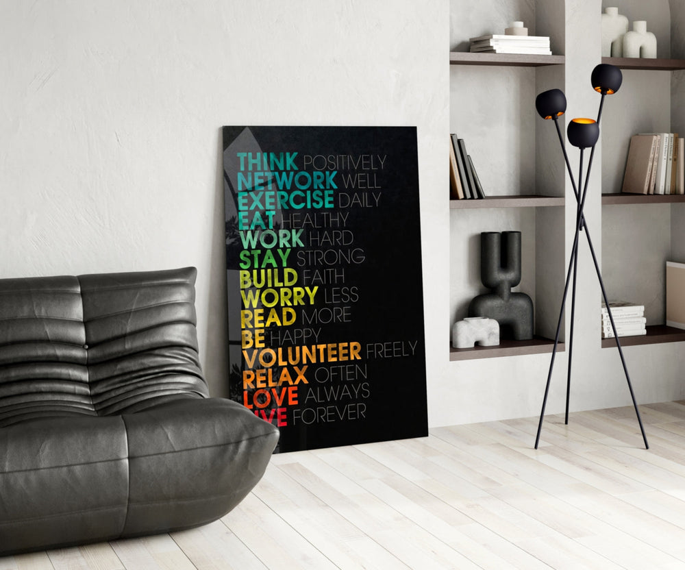Advices glass print enhancing a study with cinematic mood