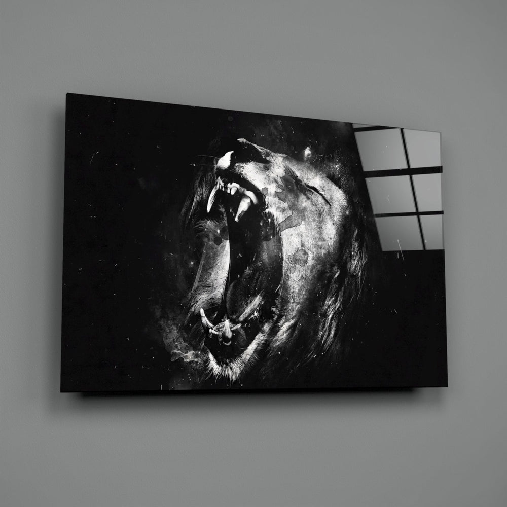 Dramatic-portrait panel bringing raw fury to a contemporary man cave