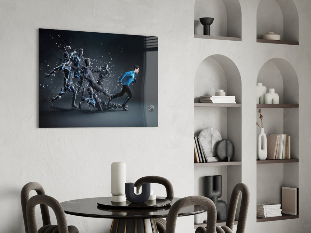 Christiano Ronaldo panel adding editorial drive to a gaming room