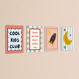 Shoot For The Stars Rocket 4 Pieces Kids Metal Wall Art.