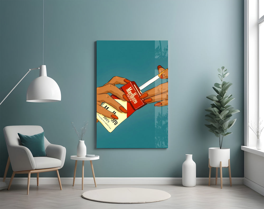 Pop illustration artwork styled in a creative studio interior