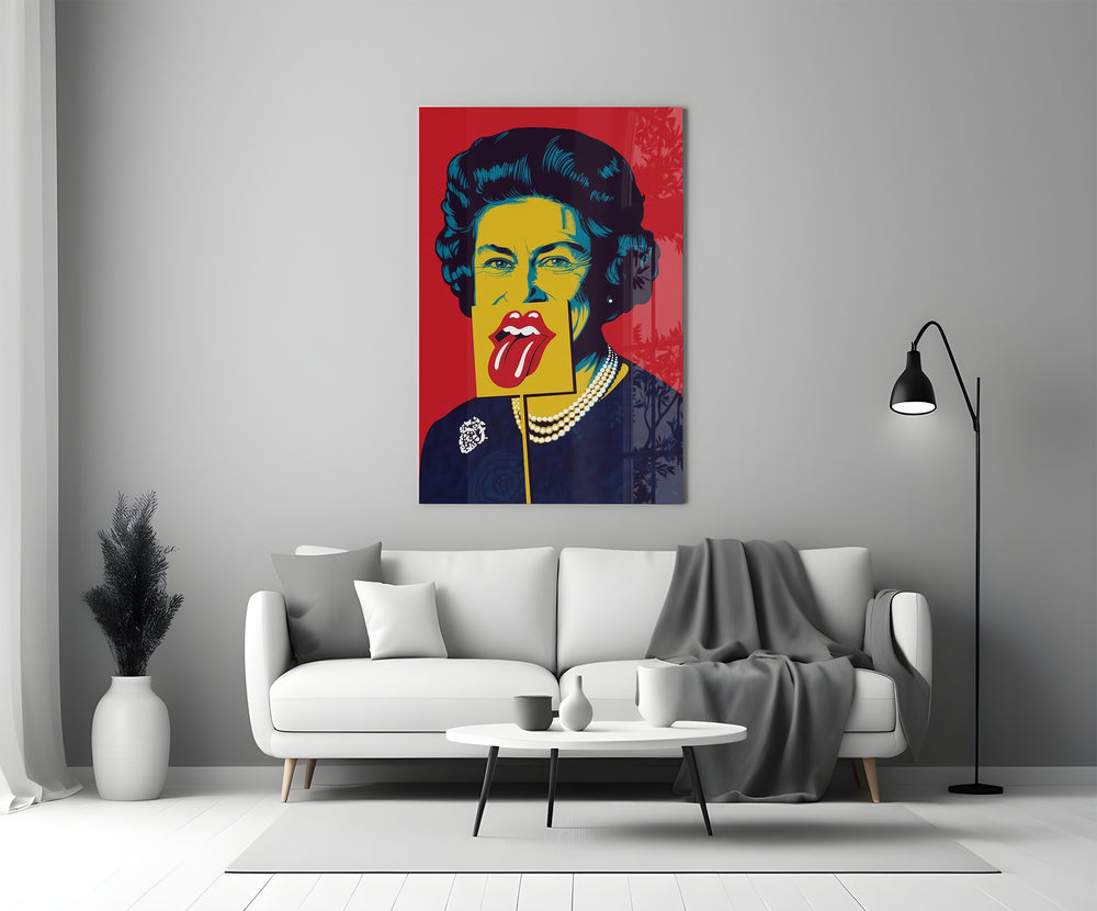 Royal rock glass print bringing irreverent edge to a teen's bedroom