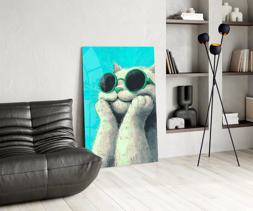 Cool Cat panel against a clean white-painted accent wall