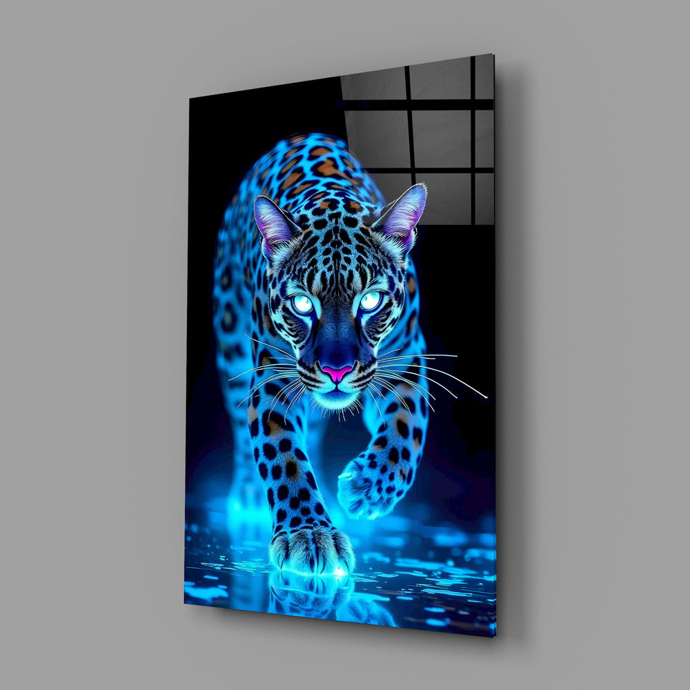 Cinematic predator panel anchoring a teen's bedroom wall