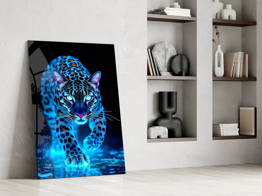 Predator artwork above a console in a man cave