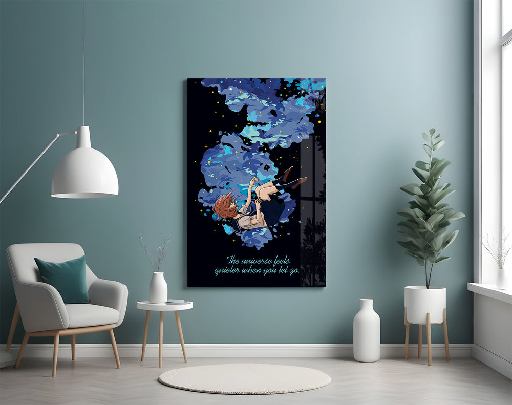 Cosmic Freedom artwork styled in a calm reading nook