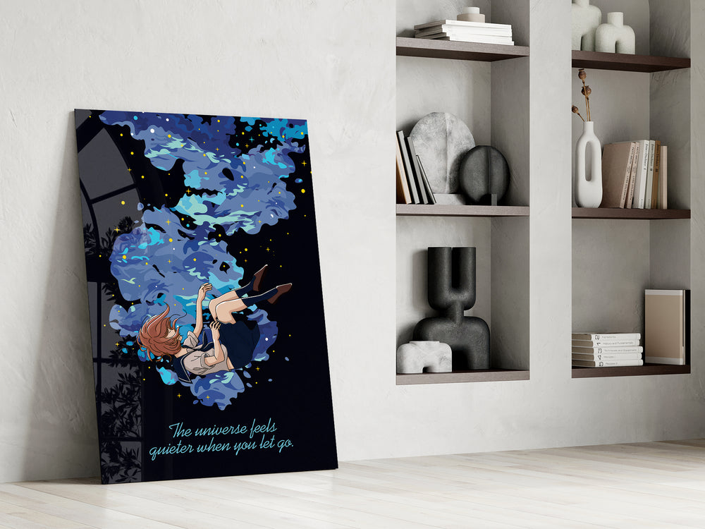 Anime illustration artwork in a therapist's practice with soft light