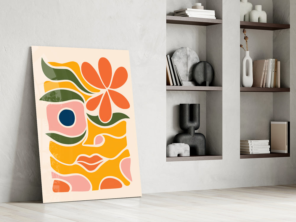 Modernist artwork in a contemporary guest bedroom