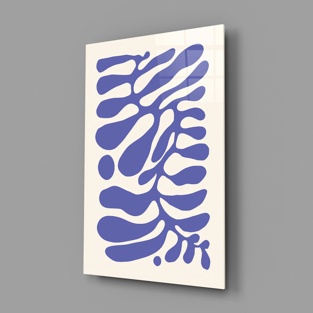 Modernist abstract panel anchoring a powder-room wall