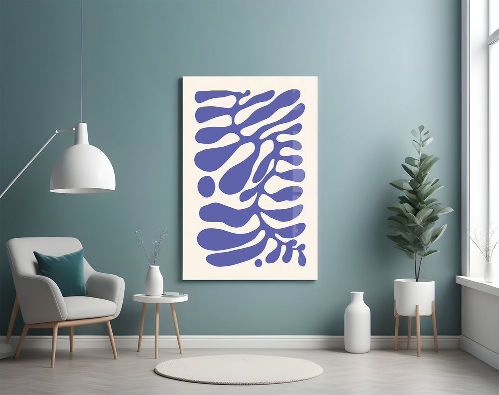 Abstract artwork styled in a creative studio with neutral palette