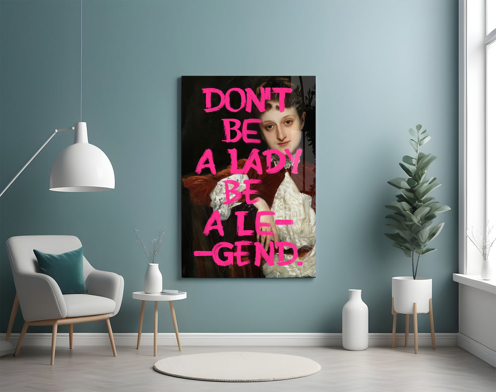 Legend Lady artwork styled in a designer's office interior