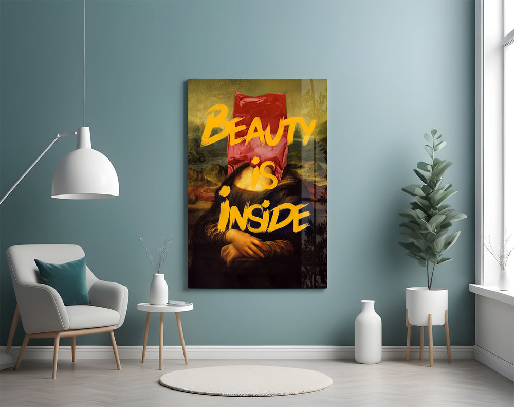 Inner Beauty artwork styled in a women's boutique interior