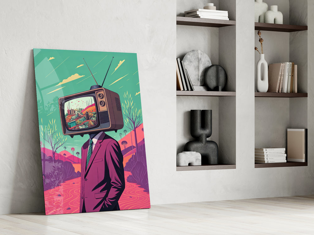 Conceptual artwork in a tech-startup lounge