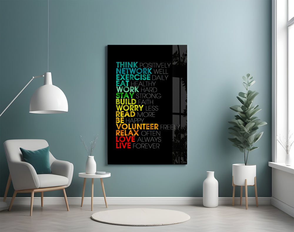 Life Code artwork styled in a home gym with bold accents