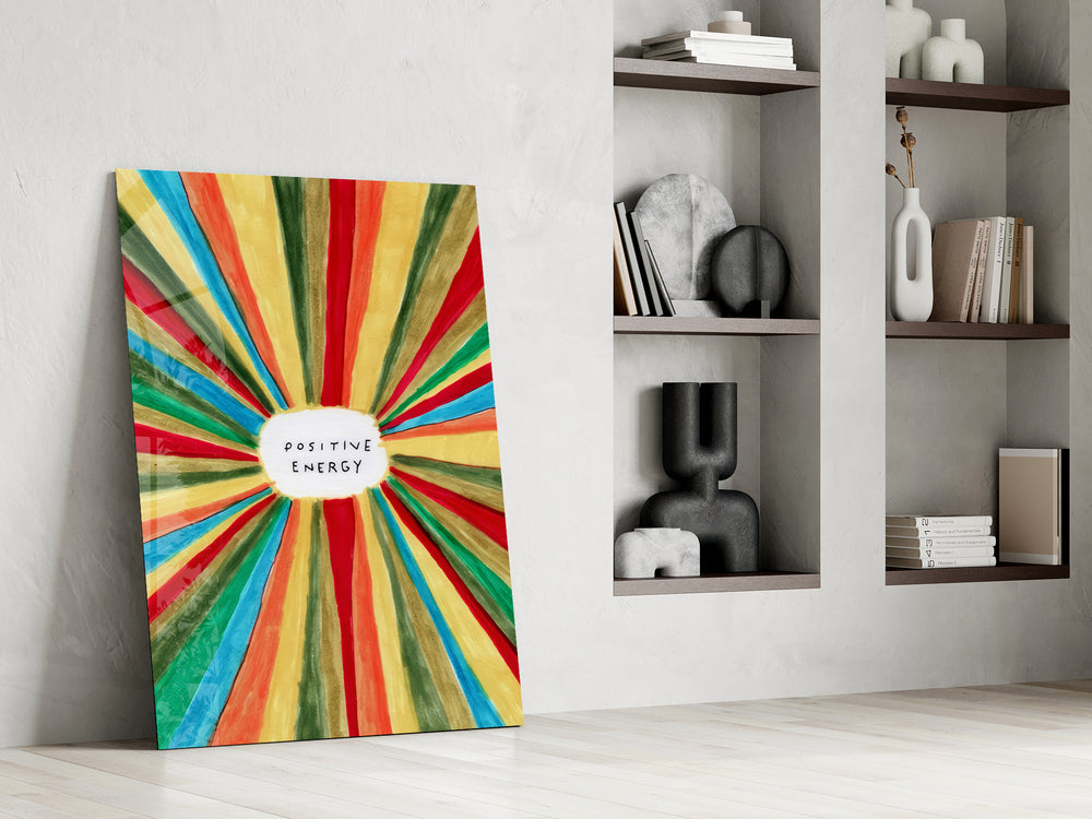 Sunburst artwork in a contemporary kitchen interior