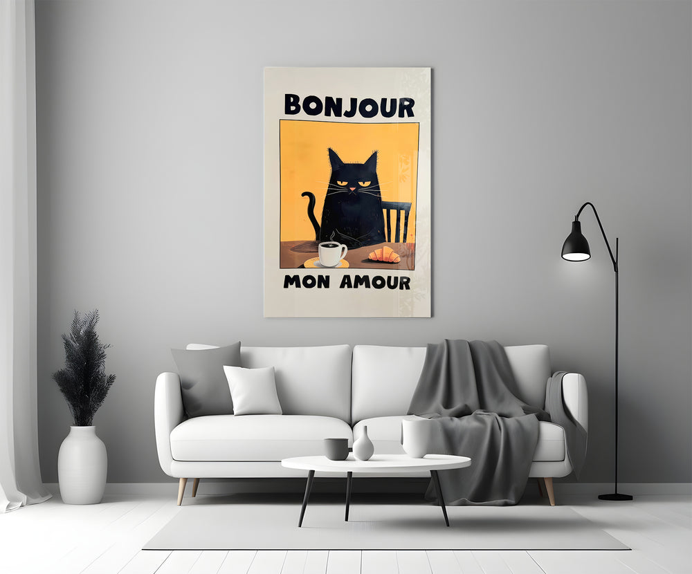 Parisian-poster glass print bringing French charm to a teen's bedroom
