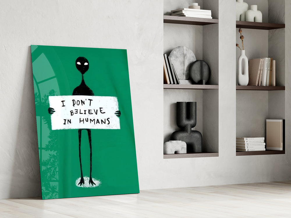 Naïve-illustration artwork in a science-themed lounge