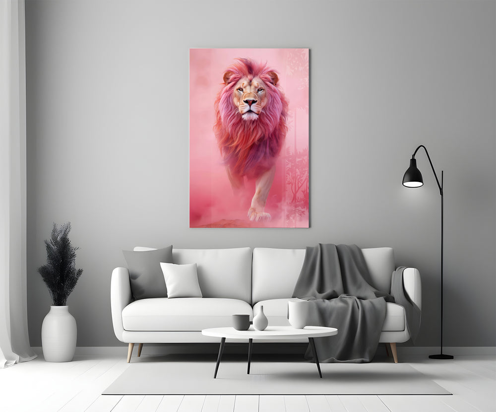 Fashion-fantasy glass print bringing luxe to a glam dressing room