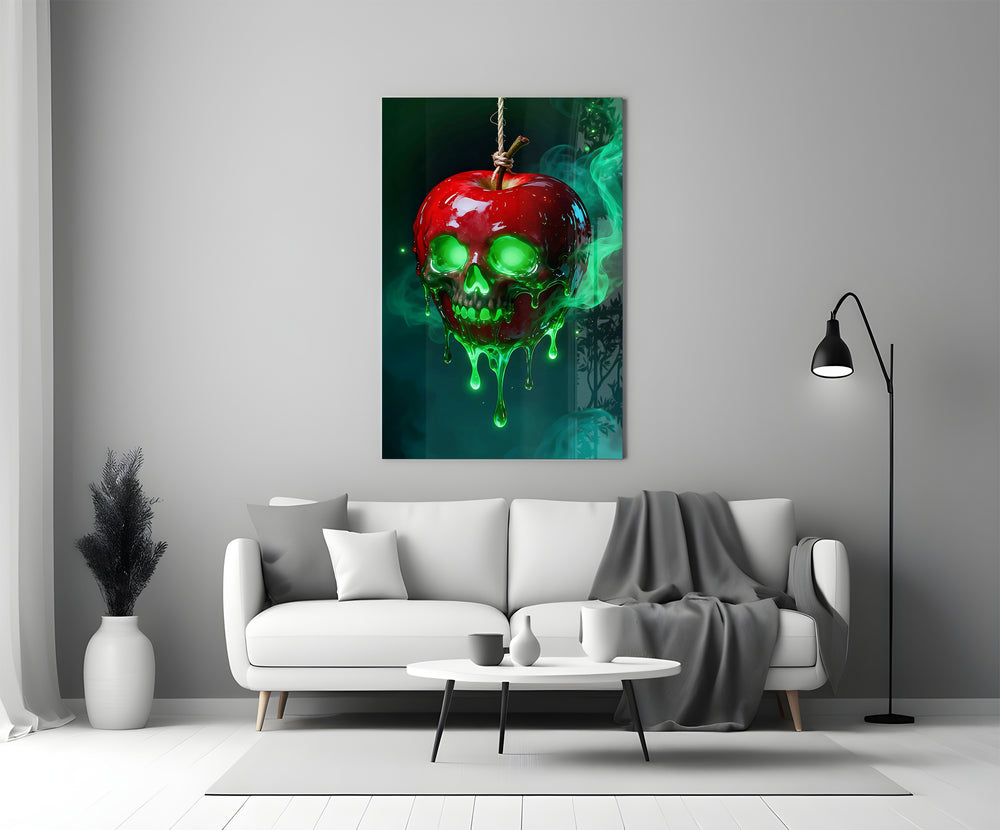 Dark fairy-tale glass print bringing edge to a Halloween-leaning home