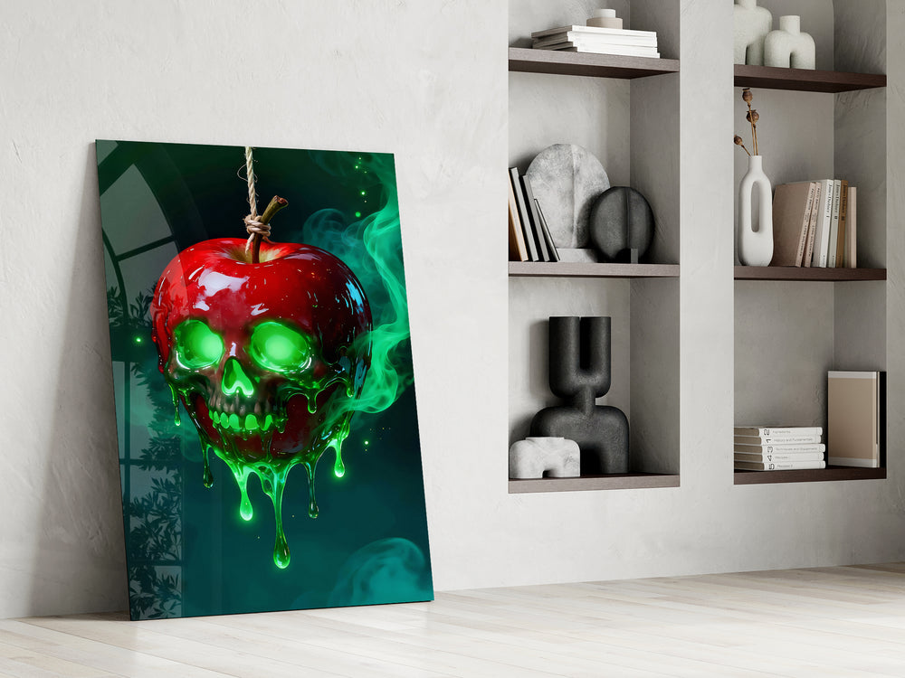 Dark fantasy artwork in a contemporary cinema-room accent wall