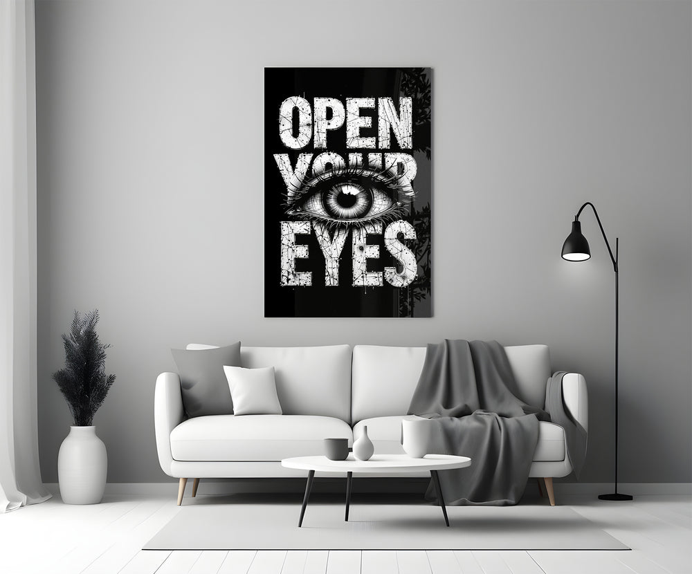 Conceptual glass print bringing manifesto edge to a teen's bedroom