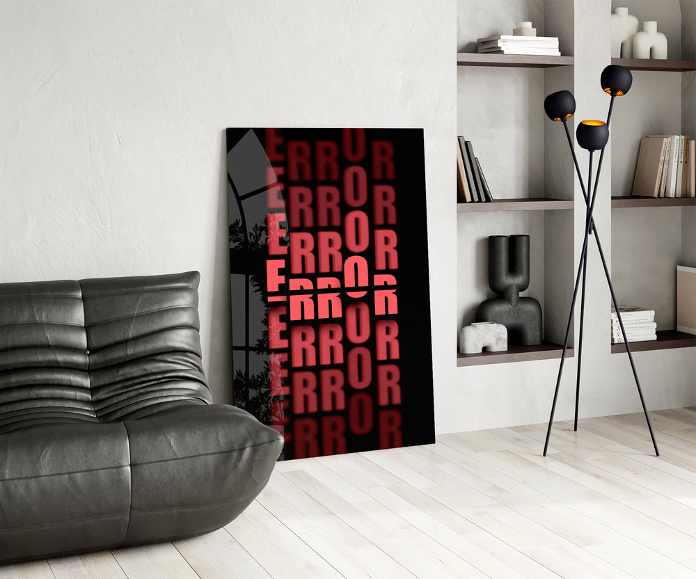 Typography panel against a moody black-painted accent wall