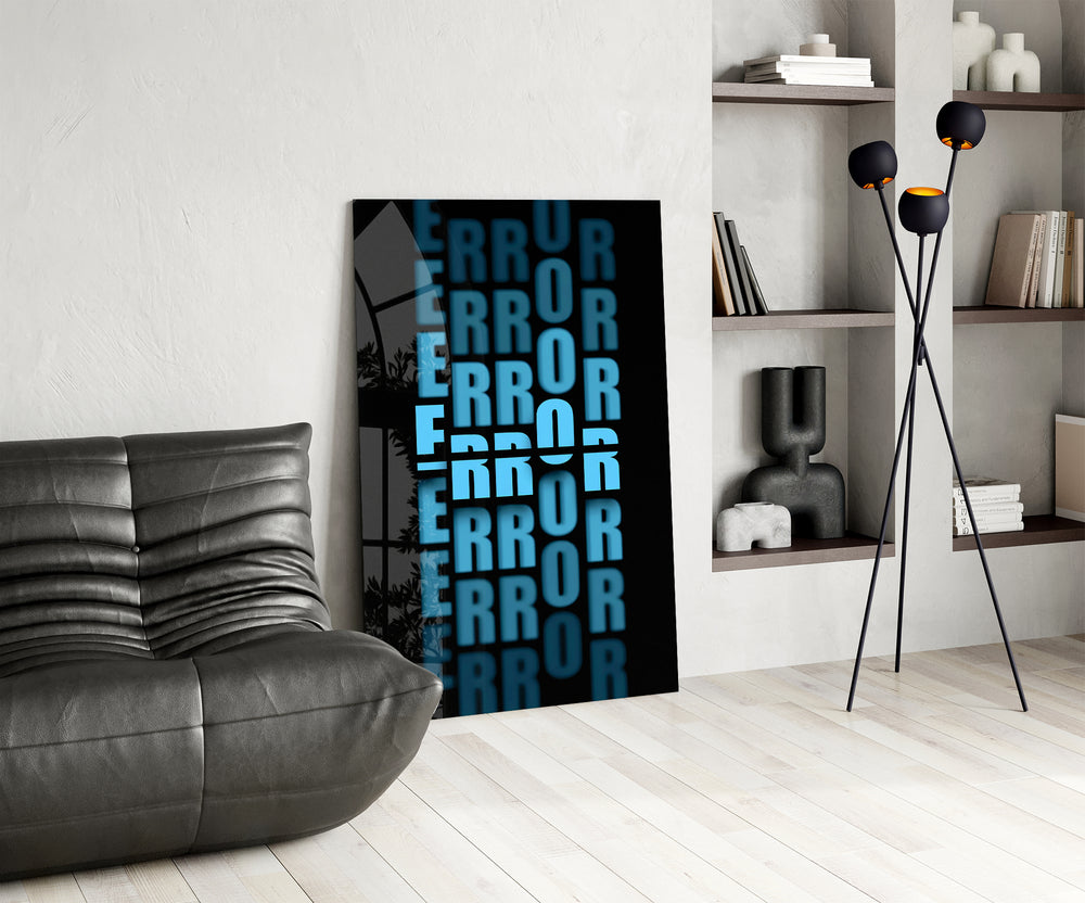 Typography panel against a moody black-painted accent wall