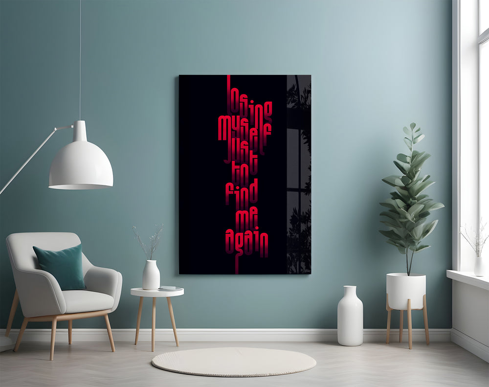 Lost Myself artwork styled in a therapy practice interior