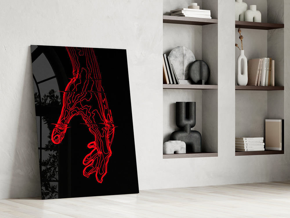 Contour artwork in a tattoo parlor with sophisticated palette
