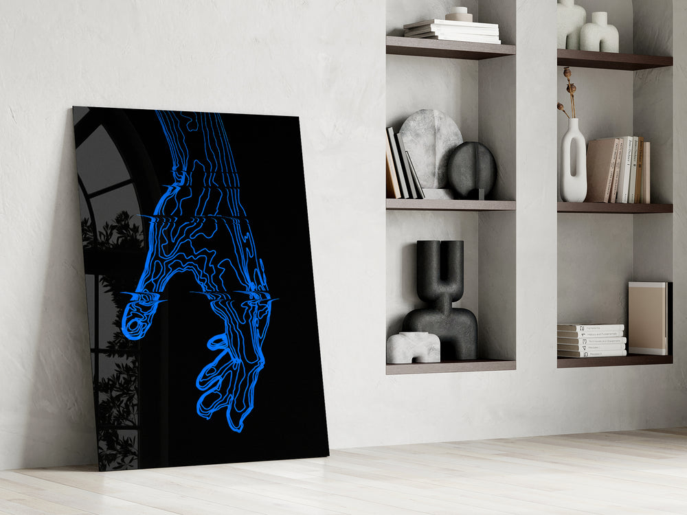 Contour artwork in a tattoo parlor with sophisticated palette