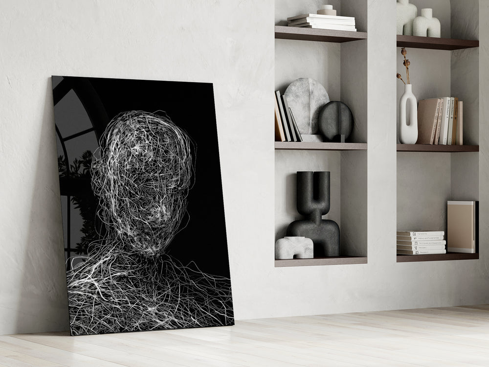 Conceptual artwork in a teen's bedroom with sophisticated palette